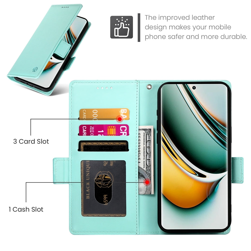 Realme 11 Pro+ 5G Wallet Case - Luxury Magnetic PU Leather Flip Cover with Card Slots, Stand & Shockproof Protection