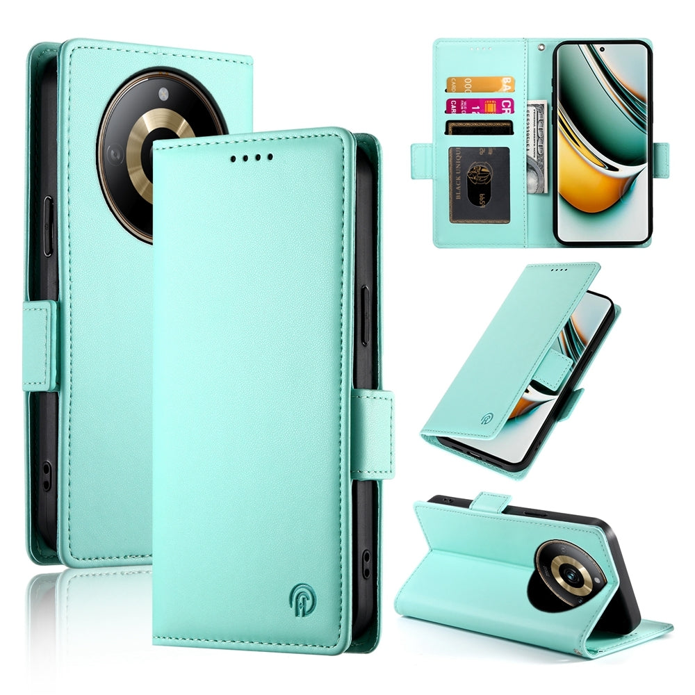 Realme 11 Pro+ 5G Wallet Case - Luxury Magnetic PU Leather Flip Cover with Card Slots, Stand & Shockproof Protection