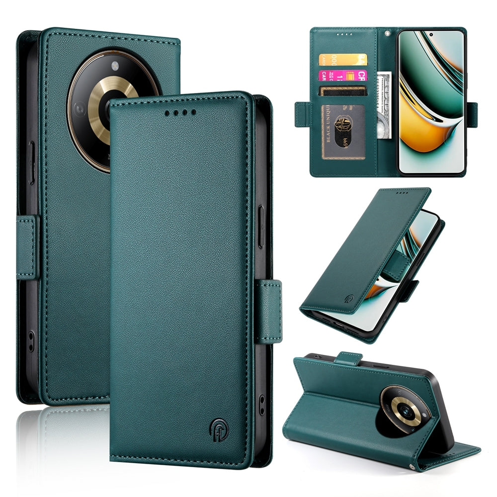 Realme 11 Pro+ 5G Wallet Case - Luxury Magnetic PU Leather Flip Cover with Card Slots, Stand & Shockproof Protection