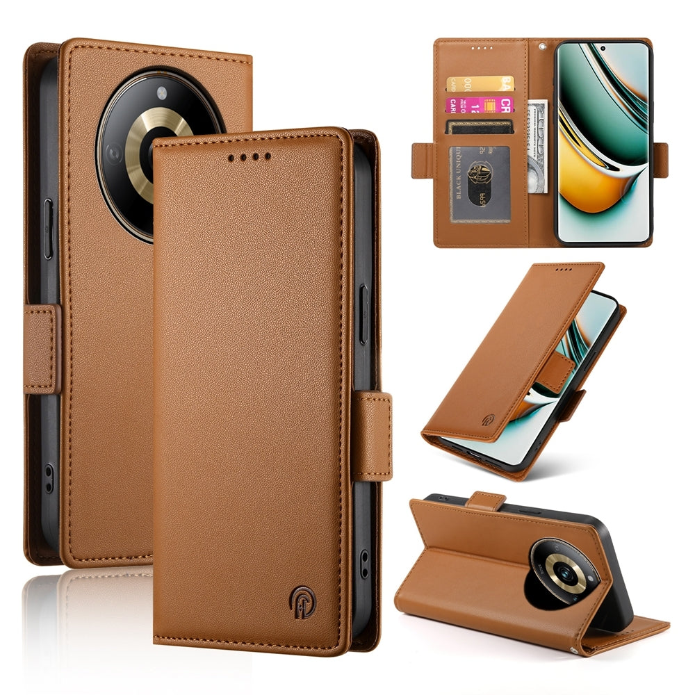 Realme 11 Pro 5G Wallet Case - Luxury Magnetic PU Leather Flip Cover with Card Slots, Stand & Shockproof Protection