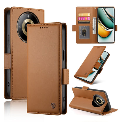 Realme 11 Pro 5G Wallet Case - Luxury Magnetic PU Leather Flip Cover with Card Slots, Stand & Shockproof Protection