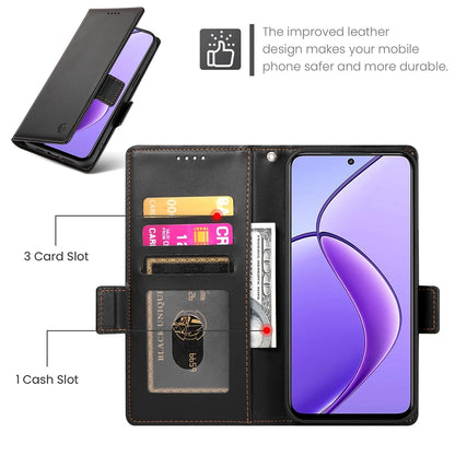 Realme 12 Wallet Case - Luxury Magnetic PU Leather Flip Cover with Card Slots, Stand & Shockproof Protection
