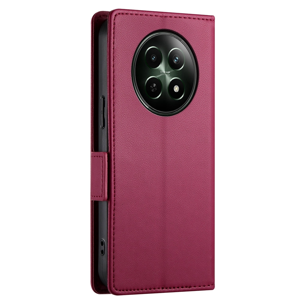 Realme 12 Wallet Case - Luxury Magnetic PU Leather Flip Cover with Card Slots, Stand & Shockproof Protection