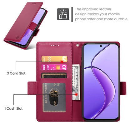 Realme 12 Wallet Case - Luxury Magnetic PU Leather Flip Cover with Card Slots, Stand & Shockproof Protection