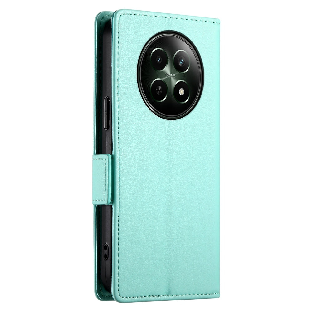Realme 12 Wallet Case - Luxury Magnetic PU Leather Flip Cover with Card Slots, Stand & Shockproof Protection