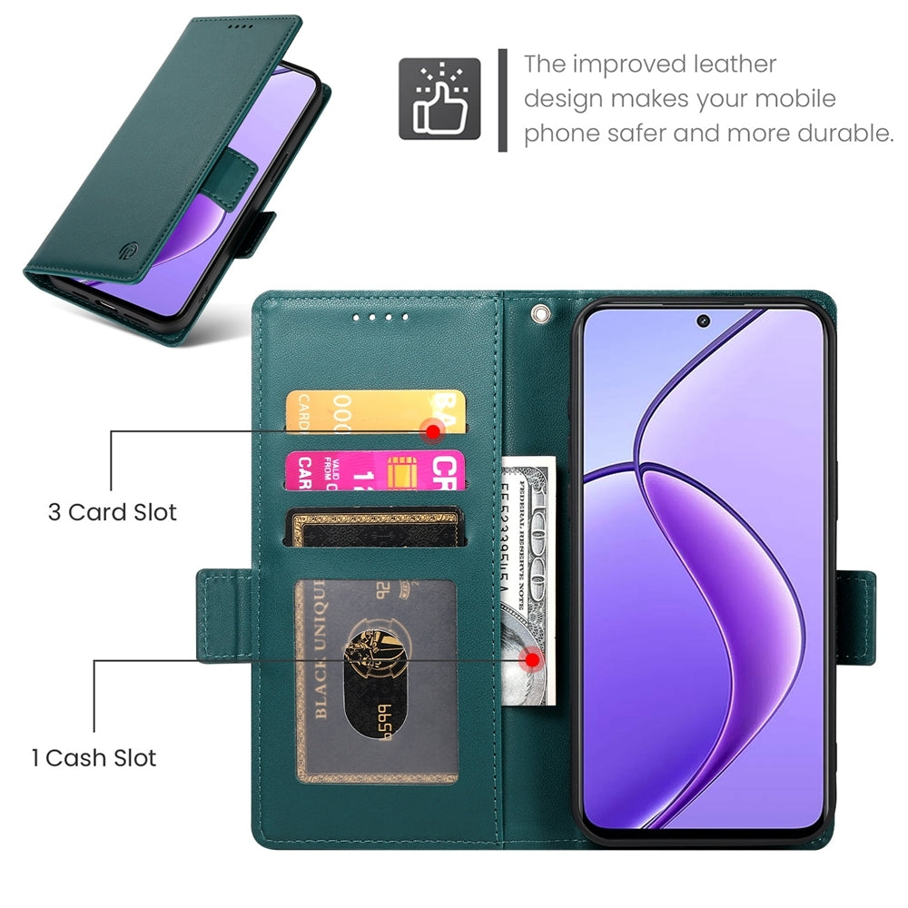 Realme 12 Wallet Case - Luxury Magnetic PU Leather Flip Cover with Card Slots, Stand & Shockproof Protection