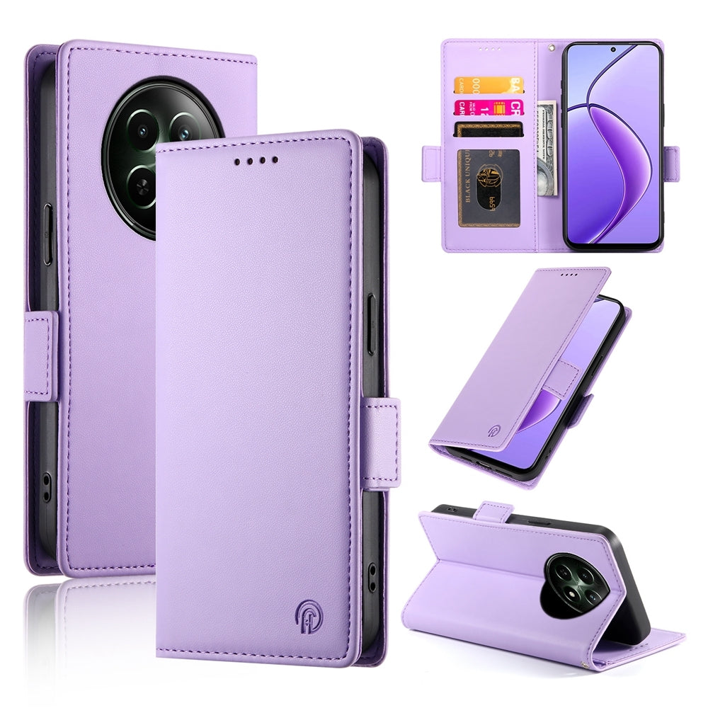 Realme 12 Wallet Case - Luxury Magnetic PU Leather Flip Cover with Card Slots, Stand & Shockproof Protection