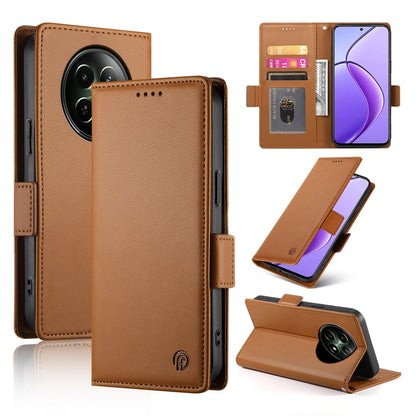 Realme 12 Wallet Case - Luxury Magnetic PU Leather Flip Cover with Card Slots, Stand & Shockproof Protection