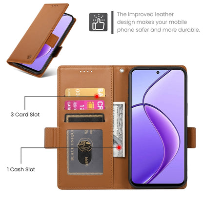 Realme 12 Wallet Case - Luxury Magnetic PU Leather Flip Cover with Card Slots, Stand & Shockproof Protection