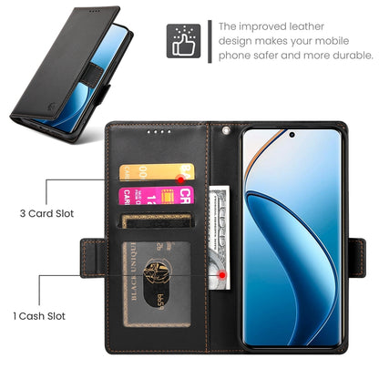 Realme 12 Pro Wallet Case - Luxury Magnetic PU Leather Flip Cover with Card Slots, Stand & Shockproof Protection