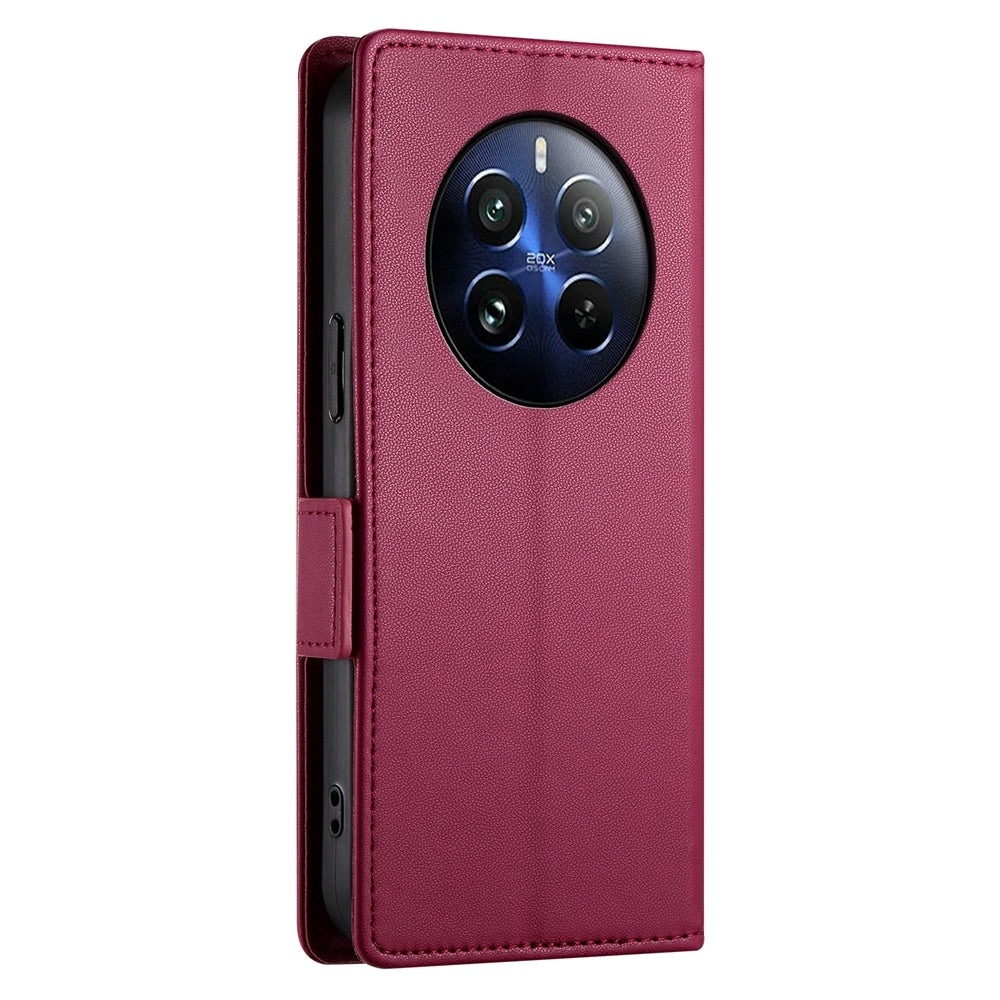 Realme 12 Pro Wallet Case - Luxury Magnetic PU Leather Flip Cover with Card Slots, Stand & Shockproof Protection