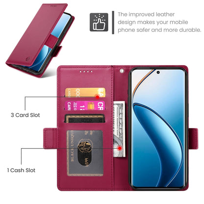 Realme 12 Pro Wallet Case - Luxury Magnetic PU Leather Flip Cover with Card Slots, Stand & Shockproof Protection