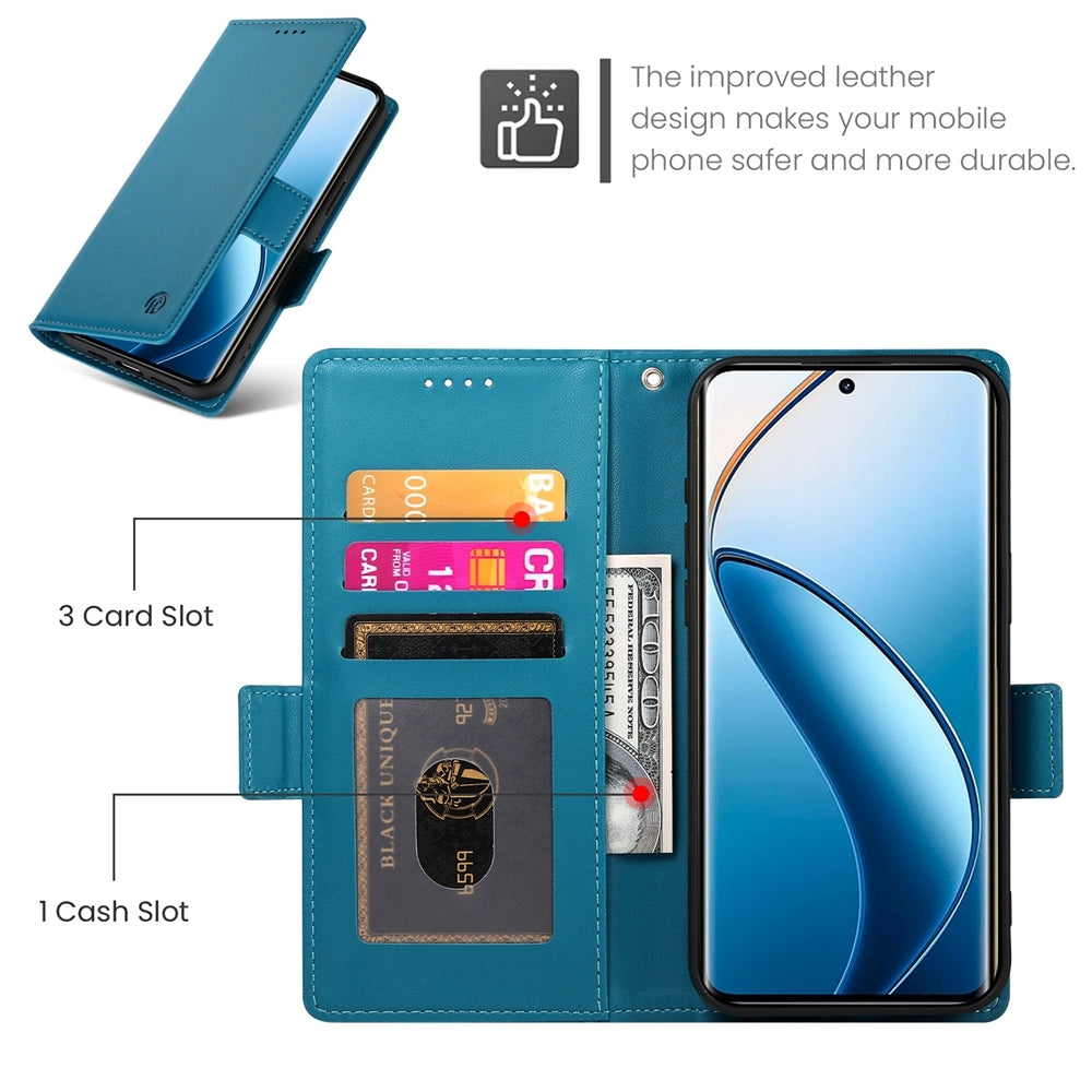 Realme 12 Pro+ Wallet Case - Luxury Magnetic PU Leather Flip Cover with Card Slots, Stand & Shockproof Protection