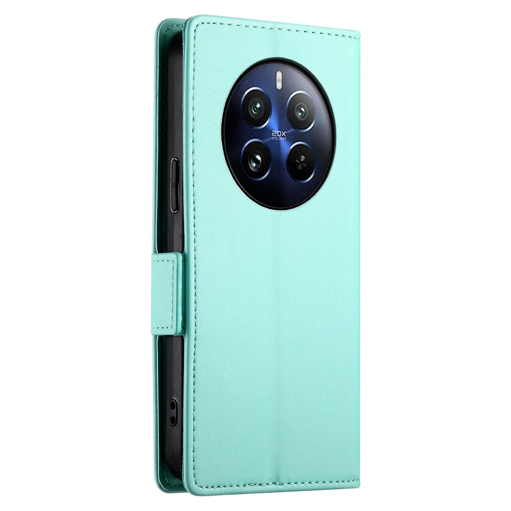 Realme 12 Pro Wallet Case - Luxury Magnetic PU Leather Flip Cover with Card Slots, Stand & Shockproof Protection