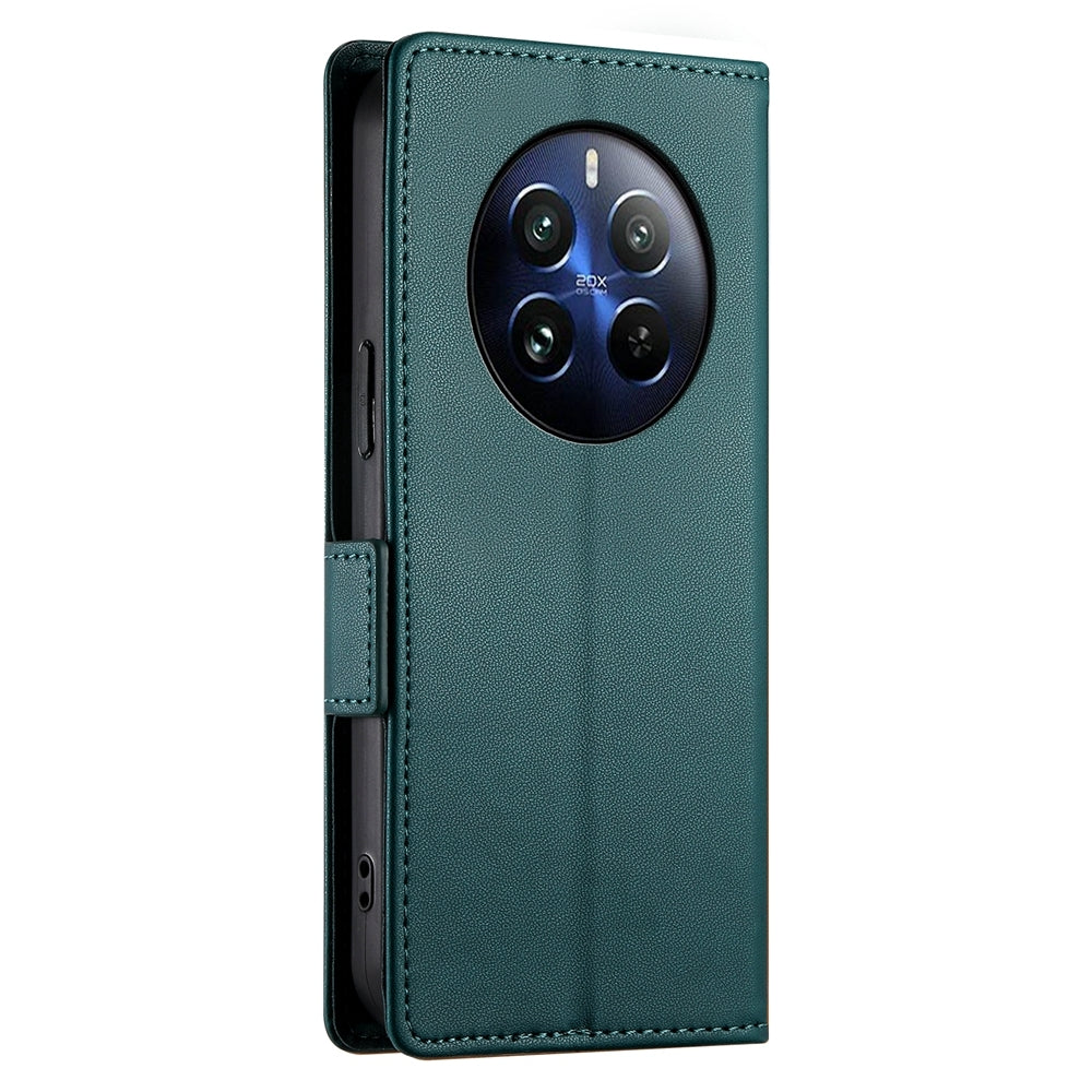 Realme 12 Pro Wallet Case - Luxury Magnetic PU Leather Flip Cover with Card Slots, Stand & Shockproof Protection