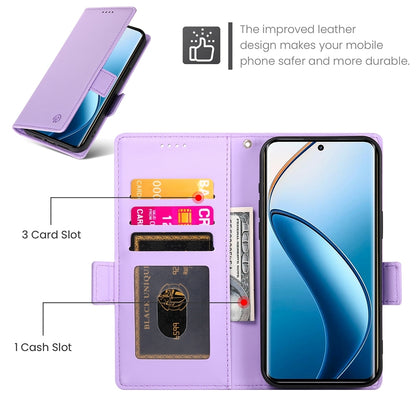 Realme 12 Pro+ Wallet Case - Luxury Magnetic PU Leather Flip Cover with Card Slots, Stand & Shockproof Protection