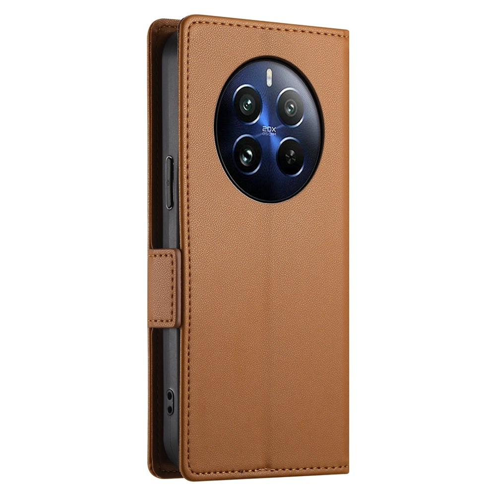 Realme 12 Pro Wallet Case - Luxury Magnetic PU Leather Flip Cover with Card Slots, Stand & Shockproof Protection
