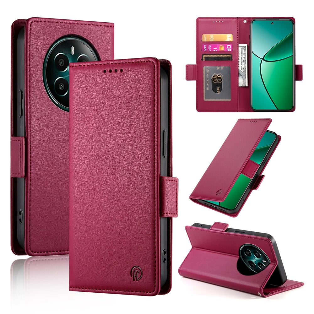 Realme 12+ Wallet Case - Luxury Magnetic PU Leather Flip Cover with Card Slots, Stand & Shockproof Protection