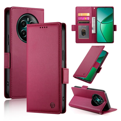 Realme 12+ Wallet Case - Luxury Magnetic PU Leather Flip Cover with Card Slots, Stand & Shockproof Protection