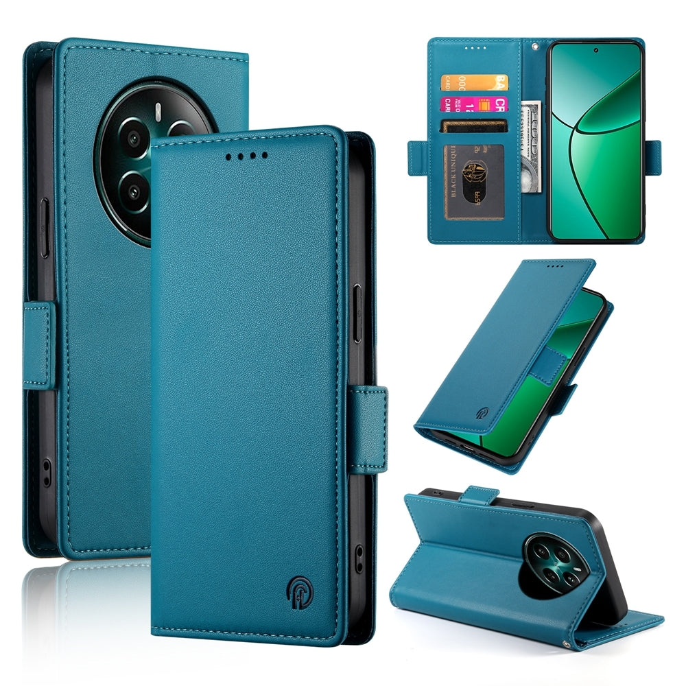Realme 12+ Wallet Case - Luxury Magnetic PU Leather Flip Cover with Card Slots, Stand & Shockproof Protection