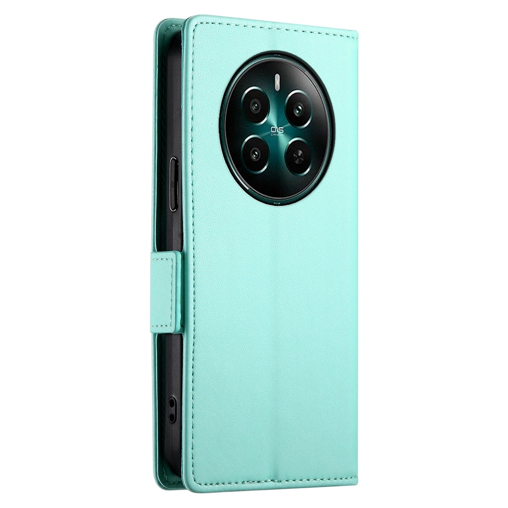Realme 12+ Wallet Case - Luxury Magnetic PU Leather Flip Cover with Card Slots, Stand & Shockproof Protection