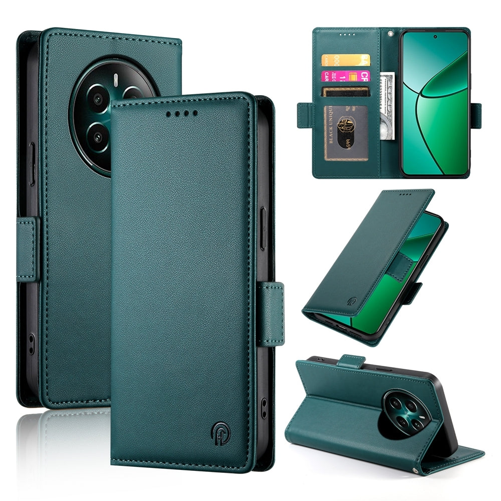 Realme 12+ Wallet Case - Luxury Magnetic PU Leather Flip Cover with Card Slots, Stand & Shockproof Protection