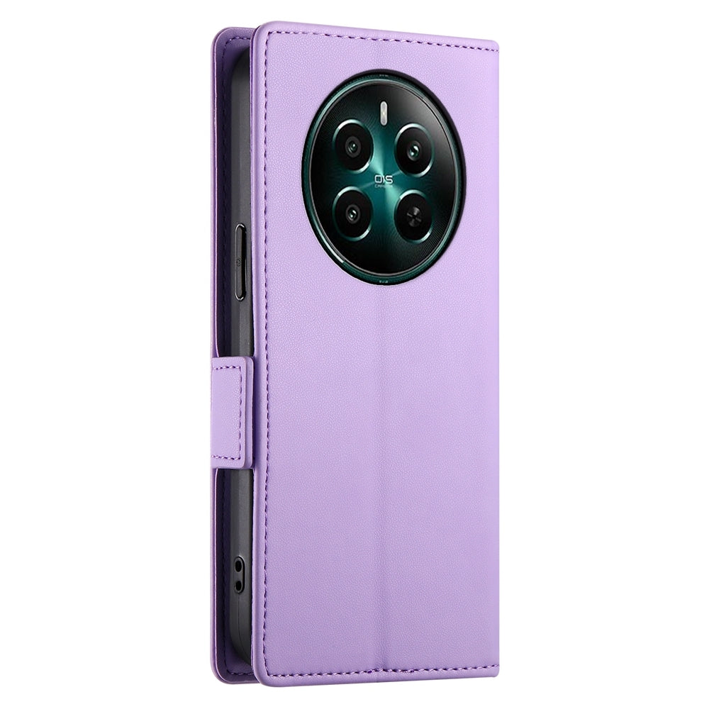 Realme 12+ Wallet Case - Luxury Magnetic PU Leather Flip Cover with Card Slots, Stand & Shockproof Protection