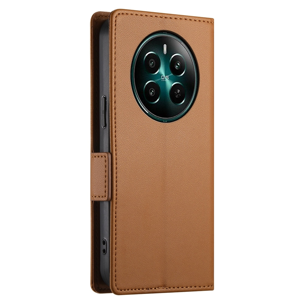 Realme 12+ Wallet Case - Luxury Magnetic PU Leather Flip Cover with Card Slots, Stand & Shockproof Protection