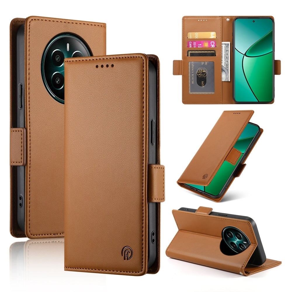 Realme Narzo 70 Pro Wallet Case - Luxury Magnetic PU Leather Flip Cover with Card Slots, Stand & Shockproof Protection