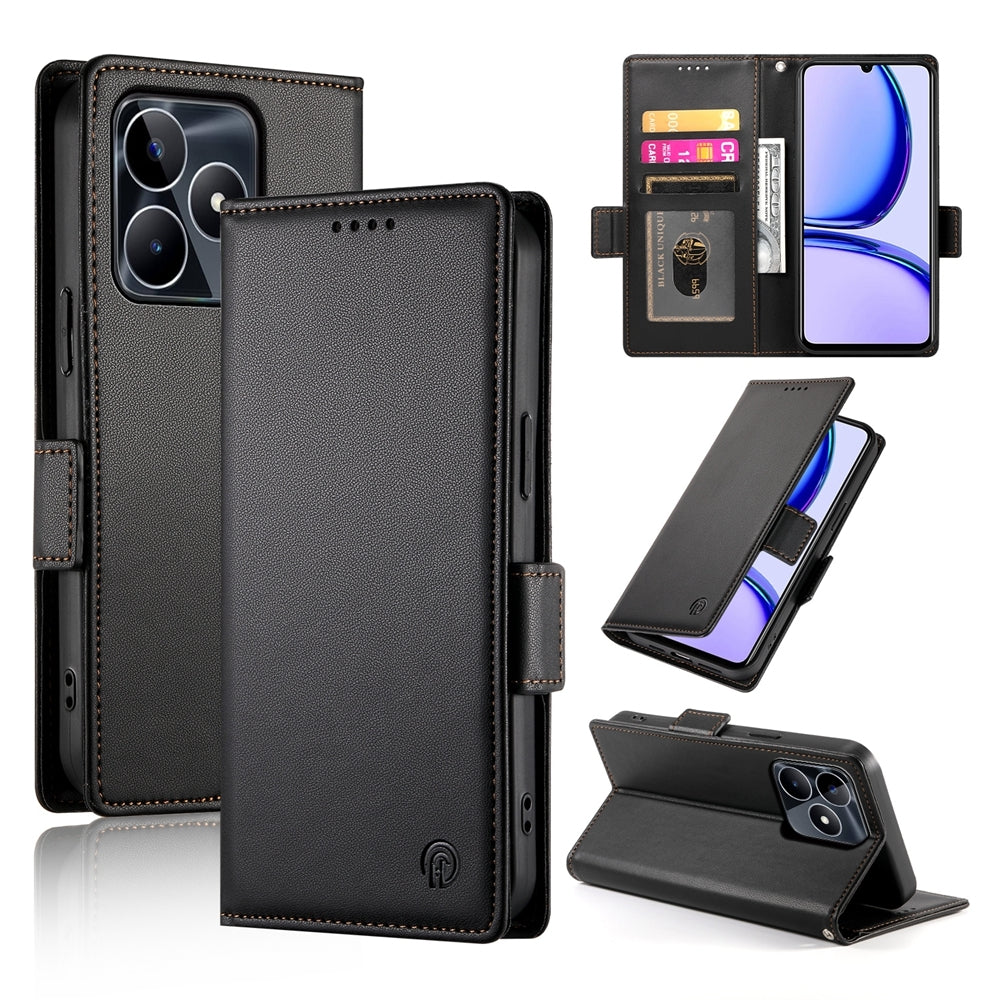 Realme C53 4G Wallet Case - Luxury Magnetic PU Leather Flip Cover with Card Slots, Stand & Shockproof Protection