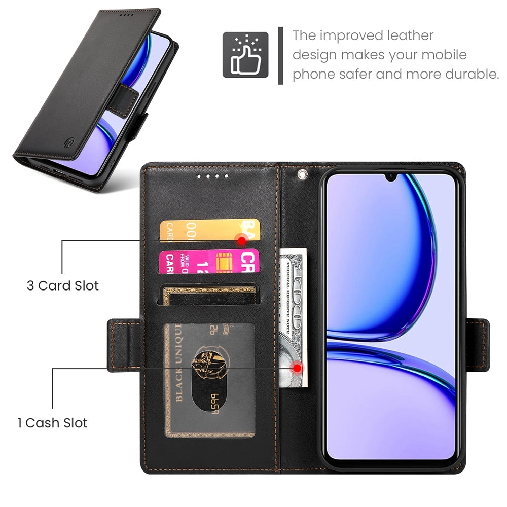 Realme C53 4G Wallet Case - Luxury Magnetic PU Leather Flip Cover with Card Slots, Stand & Shockproof Protection