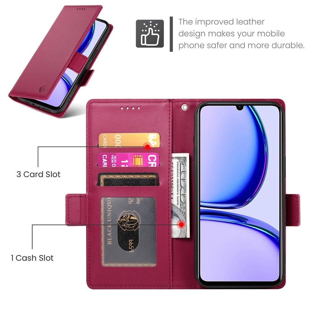 Realme C53 4G Wallet Case - Luxury Magnetic PU Leather Flip Cover with Card Slots, Stand & Shockproof Protection