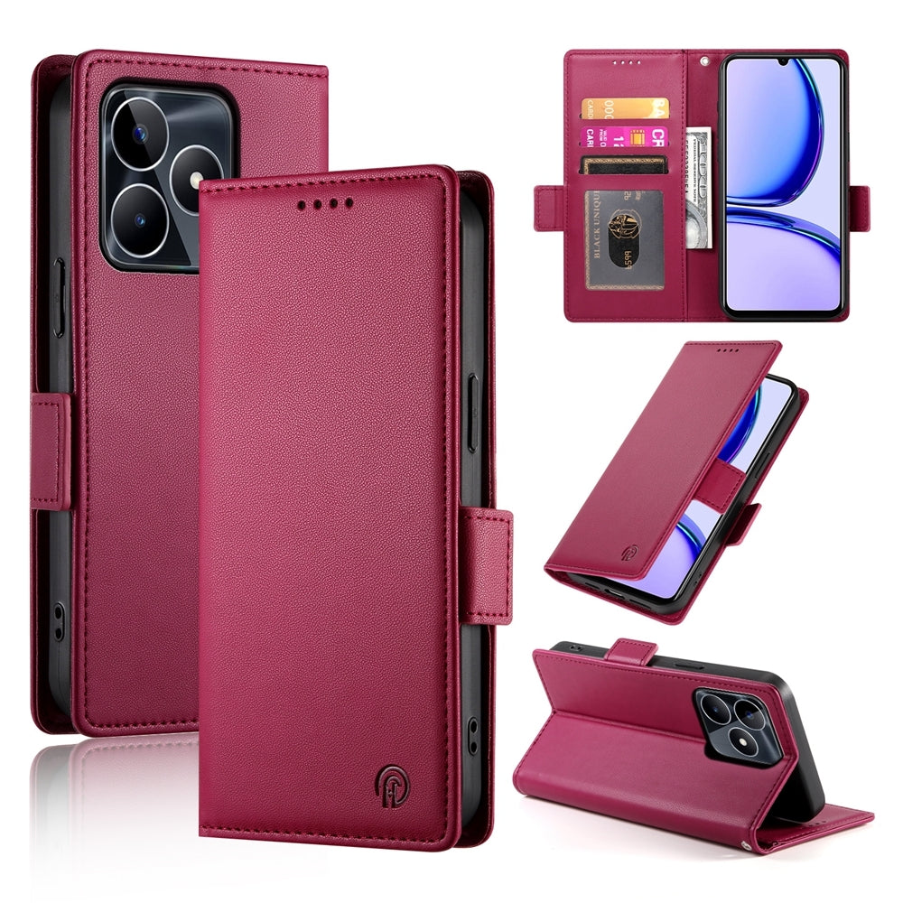 Realme Narzo N53 4G Wallet Case - Luxury Magnetic PU Leather Flip Cover with Card Slots, Stand & Shockproof Protection