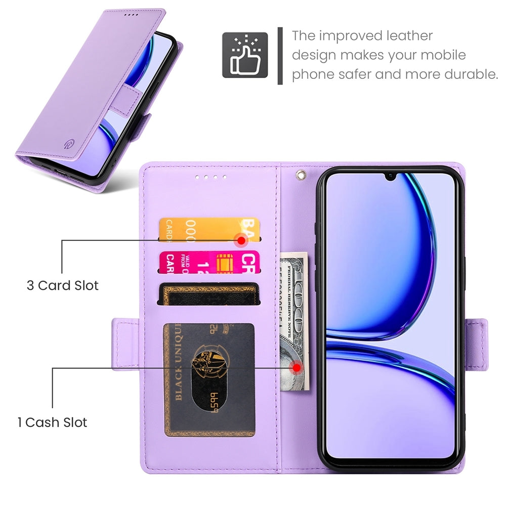 Realme C53 4G Wallet Case - Luxury Magnetic PU Leather Flip Cover with Card Slots, Stand & Shockproof Protection