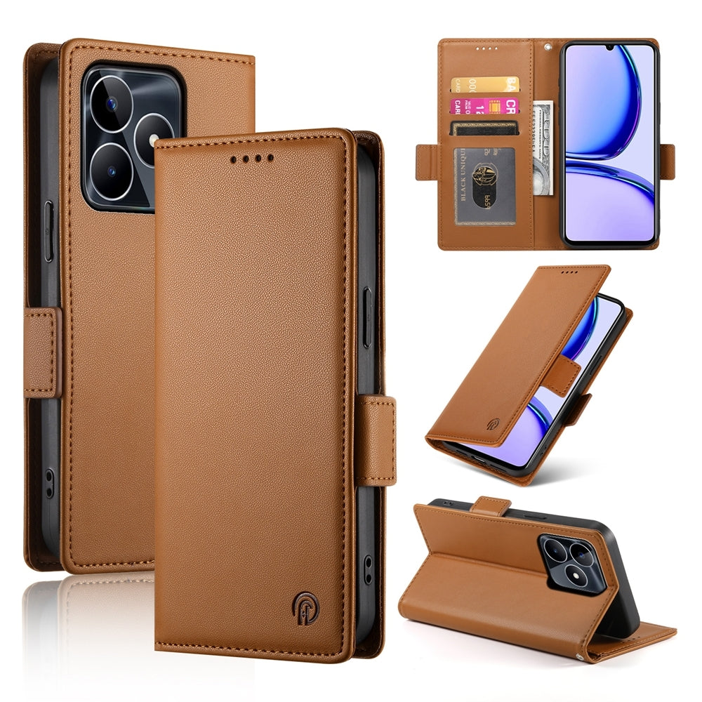 Realme C53 4G Wallet Case - Luxury Magnetic PU Leather Flip Cover with Card Slots, Stand & Shockproof Protection