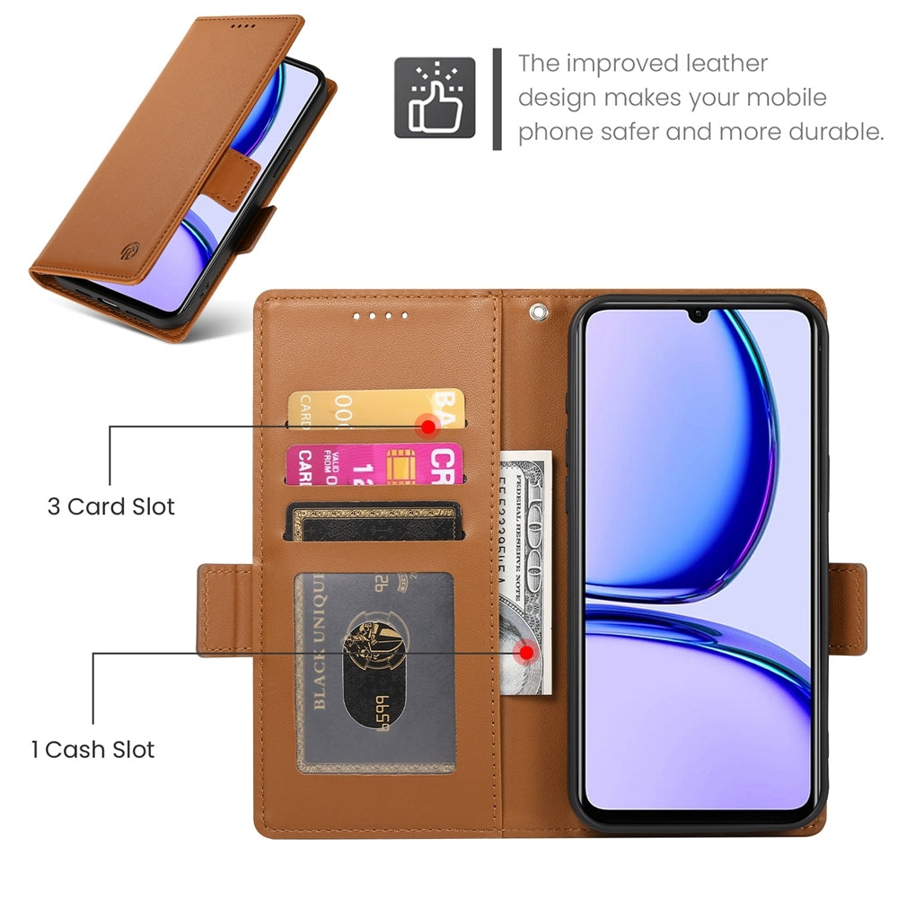 Realme C53 4G Wallet Case - Luxury Magnetic PU Leather Flip Cover with Card Slots, Stand & Shockproof Protection