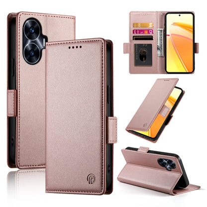 Realme Narzo N55 Wallet Case - Luxury Magnetic PU Leather Flip Cover with Card Slots, Stand & Shockproof Protection