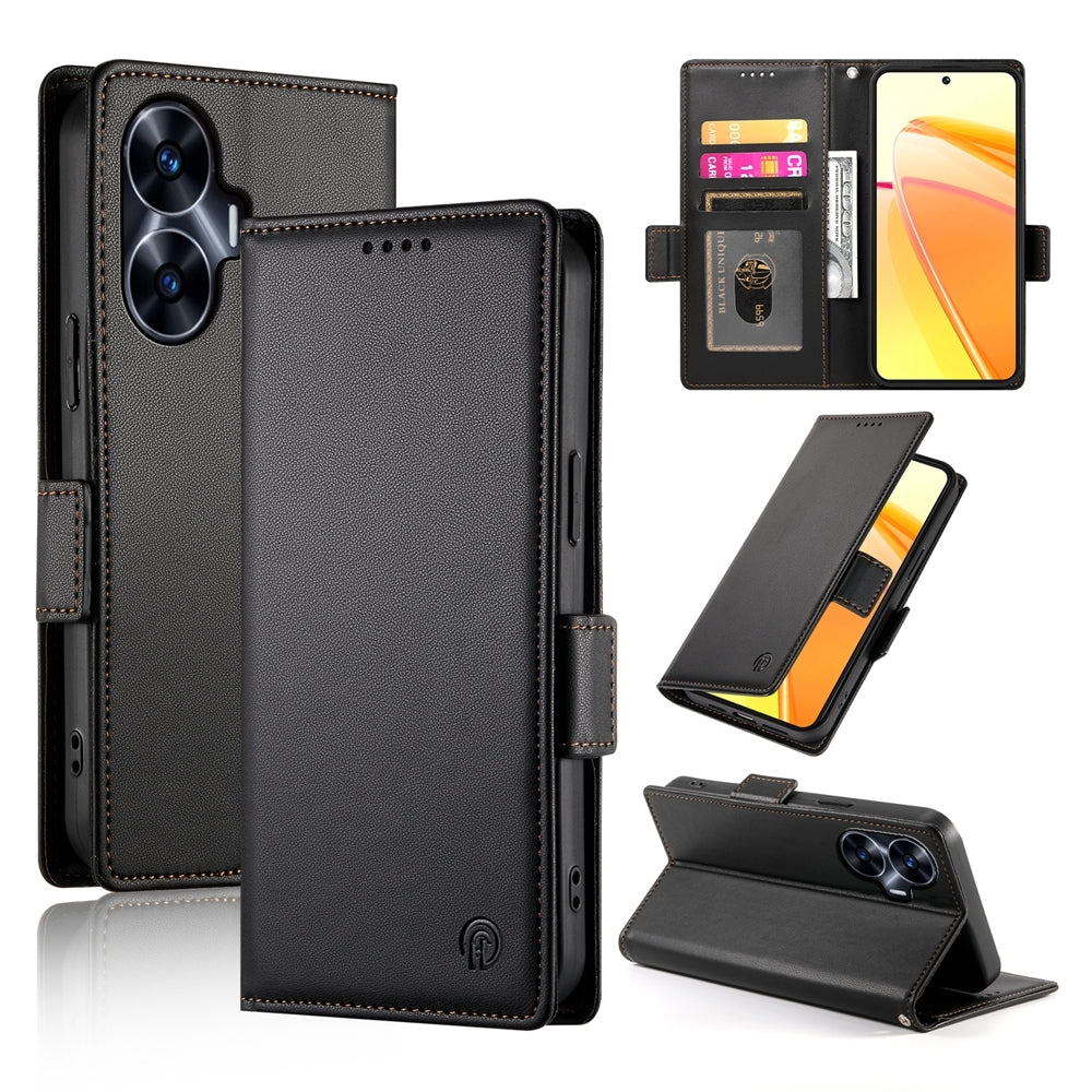 Realme C55 4G Wallet Case - Luxury Magnetic PU Leather Flip Cover with Card Slots, Stand & Shockproof Protection