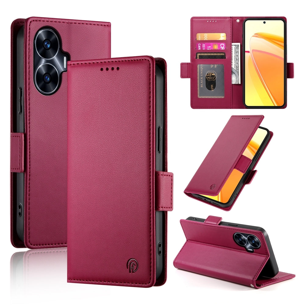 Realme C55 4G Wallet Case - Luxury Magnetic PU Leather Flip Cover with Card Slots, Stand & Shockproof Protection