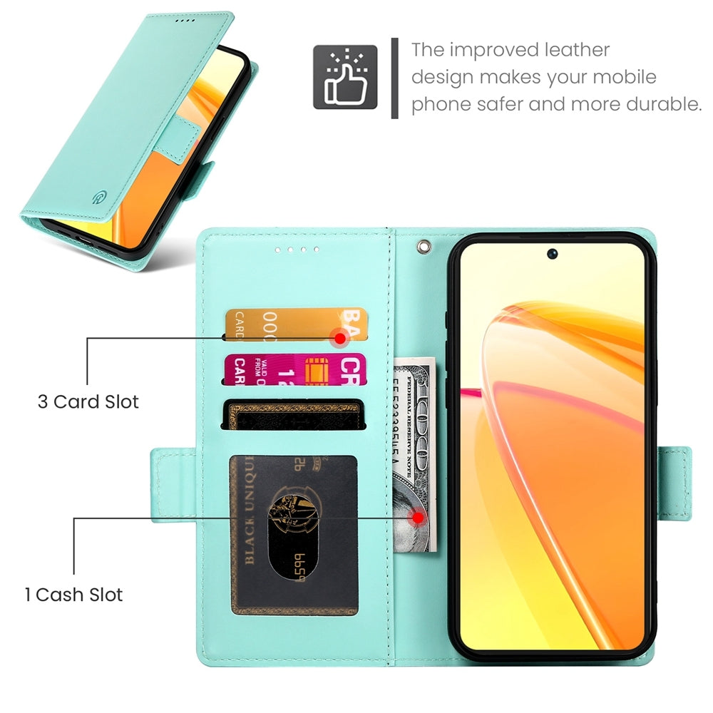 Realme Narzo N55 Wallet Case - Luxury Magnetic PU Leather Flip Cover with Card Slots, Stand & Shockproof Protection