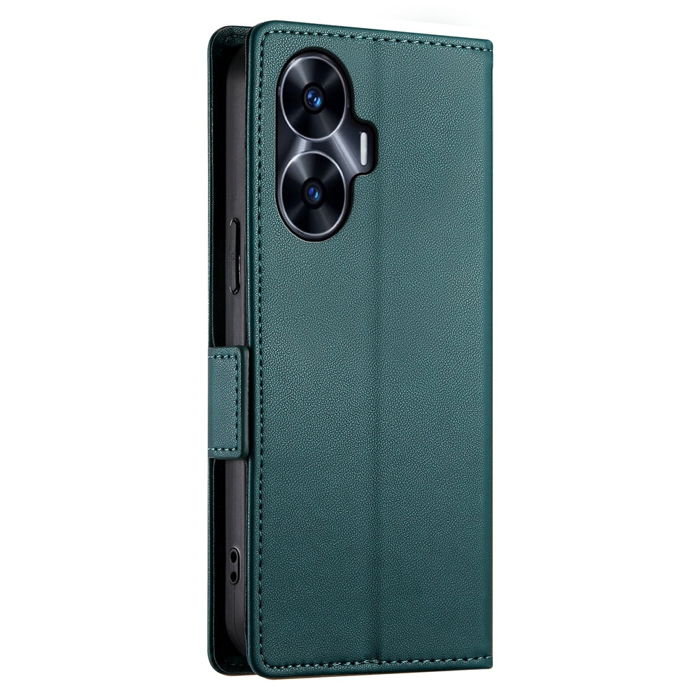 Realme C55 4G Wallet Case - Luxury Magnetic PU Leather Flip Cover with Card Slots, Stand & Shockproof Protection