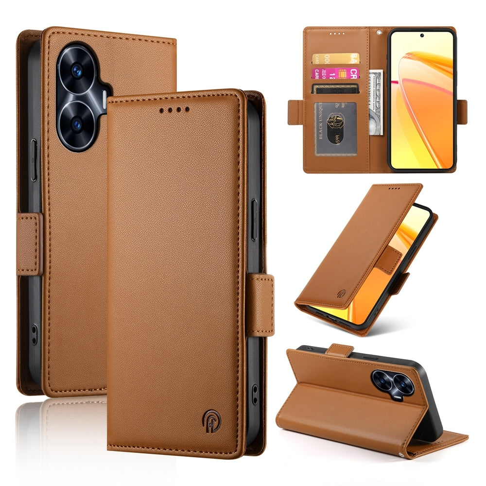 Realme C55 4G Wallet Case - Luxury Magnetic PU Leather Flip Cover with Card Slots, Stand & Shockproof Protection