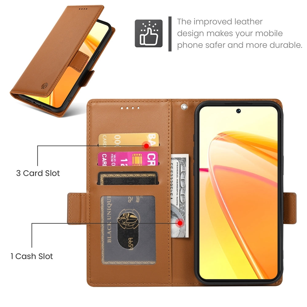 Realme C55 4G Wallet Case - Luxury Magnetic PU Leather Flip Cover with Card Slots, Stand & Shockproof Protection