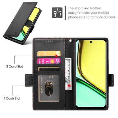 Realme C67 4G Global Wallet Case - Luxury Magnetic PU Leather Flip Cover with Card Slots, Stand & Shockproof Protection