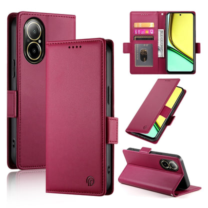 Realme C67 4G Global Wallet Case - Luxury Magnetic PU Leather Flip Cover with Card Slots, Stand & Shockproof Protection