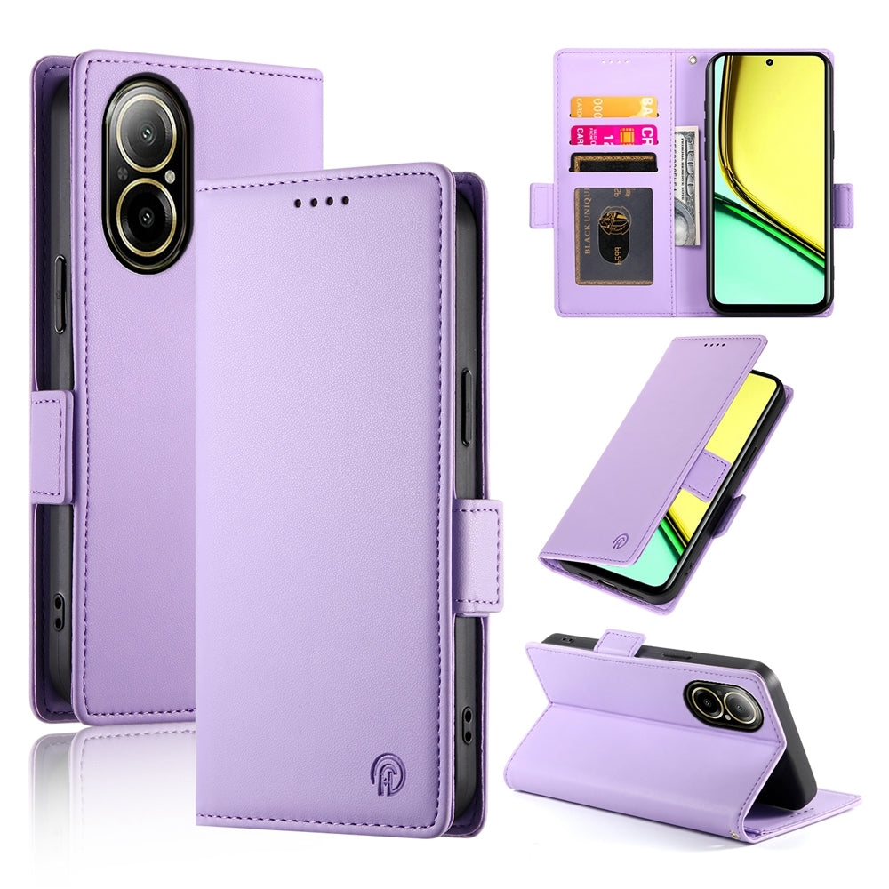 Realme C67 4G Global Wallet Case - Luxury Magnetic PU Leather Flip Cover with Card Slots, Stand & Shockproof Protection