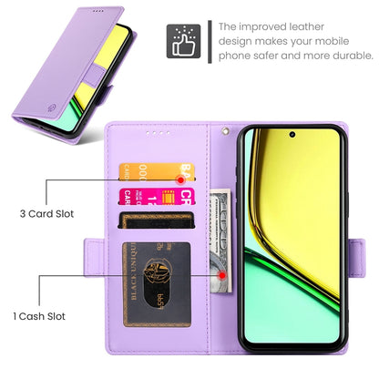 Realme C67 4G Global Wallet Case - Luxury Magnetic PU Leather Flip Cover with Card Slots, Stand & Shockproof Protection