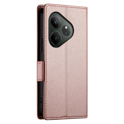 Realme GT 6 Global Wallet Case - Luxury Magnetic PU Leather Flip Cover with Card Slots, Stand & Shockproof Protection