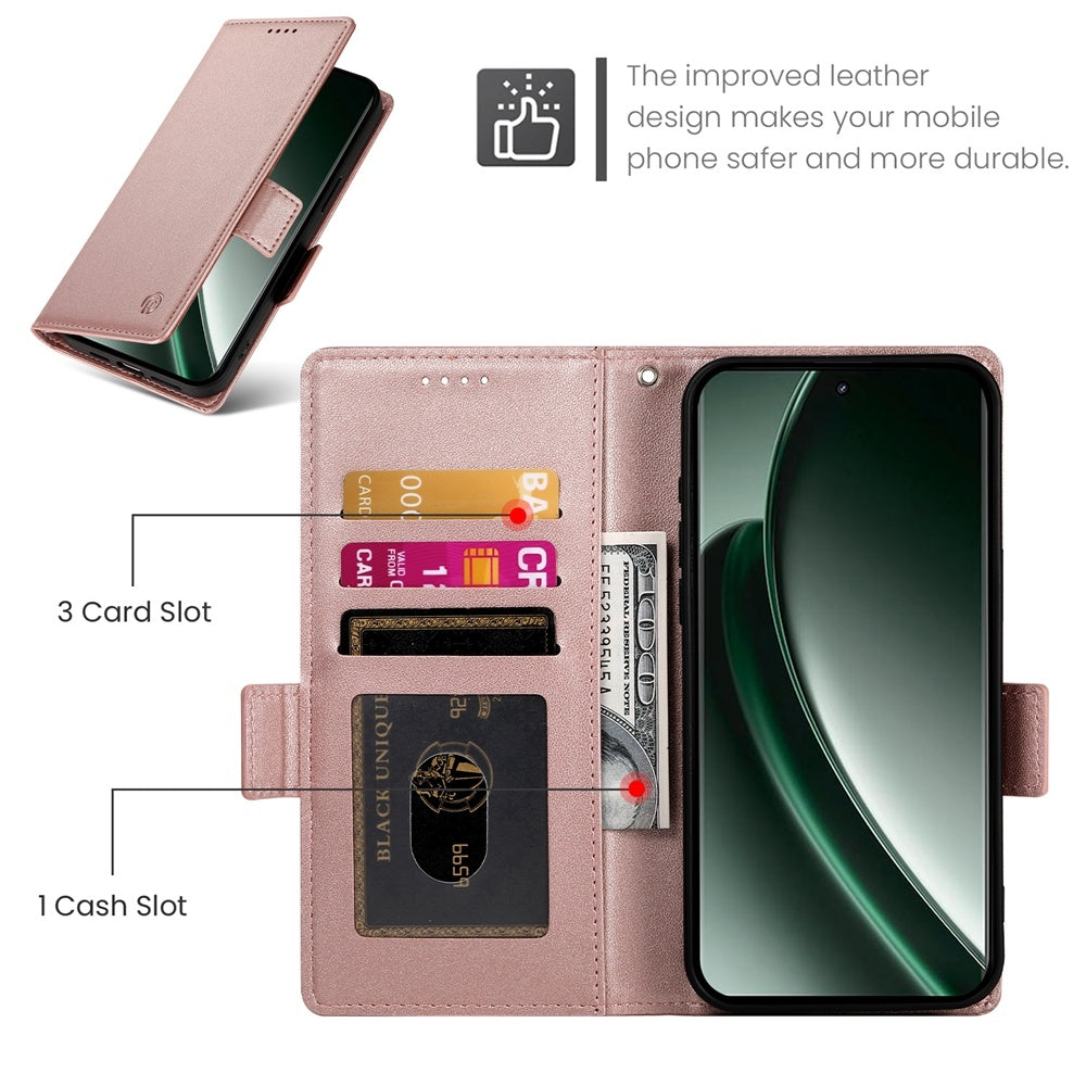 Realme GT 6 Global Wallet Case - Luxury Magnetic PU Leather Flip Cover with Card Slots, Stand & Shockproof Protection