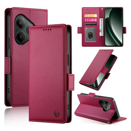 Realme GT 6 Global Wallet Case - Luxury Magnetic PU Leather Flip Cover with Card Slots, Stand & Shockproof Protection
